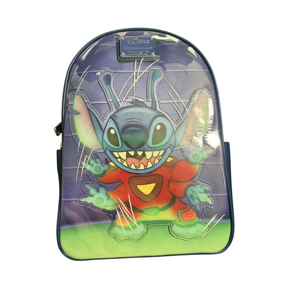 Loungefly Stitch Experiment 626 Mini Loungefly Backpack Bag NWT Alien - Picture 1 of 3
